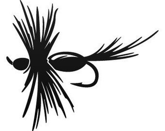 Fly Fishing Decal Sticker -  Tackle Box, Boat, Truck Vinyl Decals | Style 1