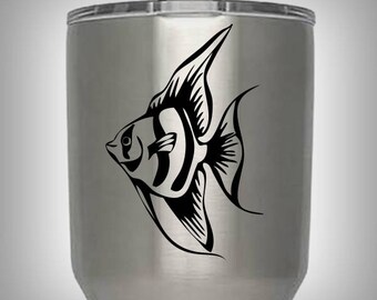 Angel Fish Decal | Vinyl Sticker - Newborn Nursery, Car, Window, Laptop Yeti Vinyl Decal