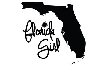 Florida Girl Decal ~ For Car Windows, Picture Frames and Photo Albums