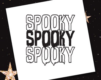 Spooky Spooky Spooky Decal - DIY Halloween Decals for Wine Glasses, Plastic Cups and Tumblers