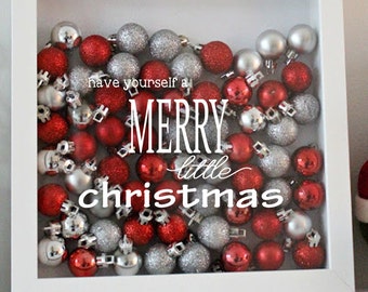 Have Yourself a Merry Little Christmas - Holiday Vinyl Sticker | Christmas Glass Block Vinyl Decal