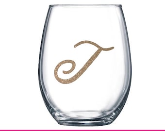 Initial Monogram Letter DECAL - Vinyl Sticker - Decals for Cars, Laptops, Wine glass, Tumbler, Yeti, RTIC and more