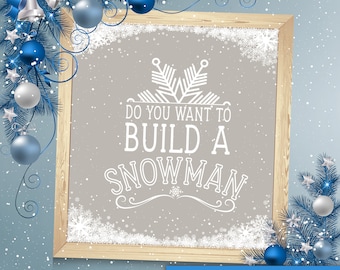 Do You Want to Build a Snowman - Holiday Vinyl Sticker -Christmas Decal | Holiday Crafts