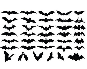 Halloween Bats - Sheet of Decals for Halloween - Halloween Decorations - For Windows, Door, Pumpkins, Halloween Stickers