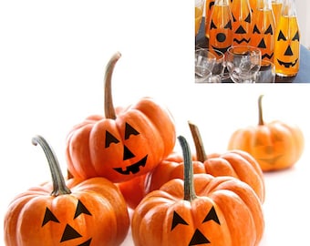 Jack-O-Lantern Pumpkin Faces - Set of 6 - Halloween, Pumpkin, JackOLaNtern Faces | Vinyl Decals