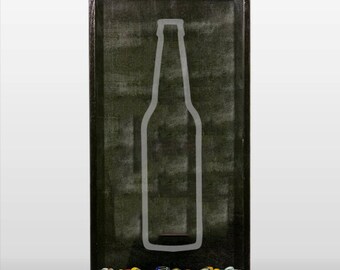 Beer Bottle Outline DECAL - Make your own Beer Cap Shadow Box