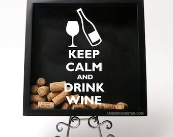 Keep Calm and Drink Wine - Vinyl Sticker Decal