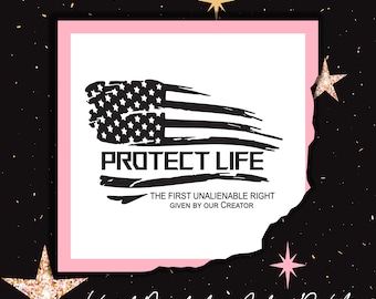 Protect Life Decal | Vinyl Stickers - Show support for Pro-life, Anti-Abortion, Choose Life Movement