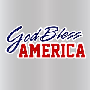 God Bless America Vinyl Decal Sticker for American Pride - Diecut-NO BACKGROUND