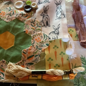 Custom Vintage Easter Slow Stitch Kit - Embroidery Version