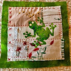 September Slow Stitch Kit of the Month Club- Its Ribbeting!