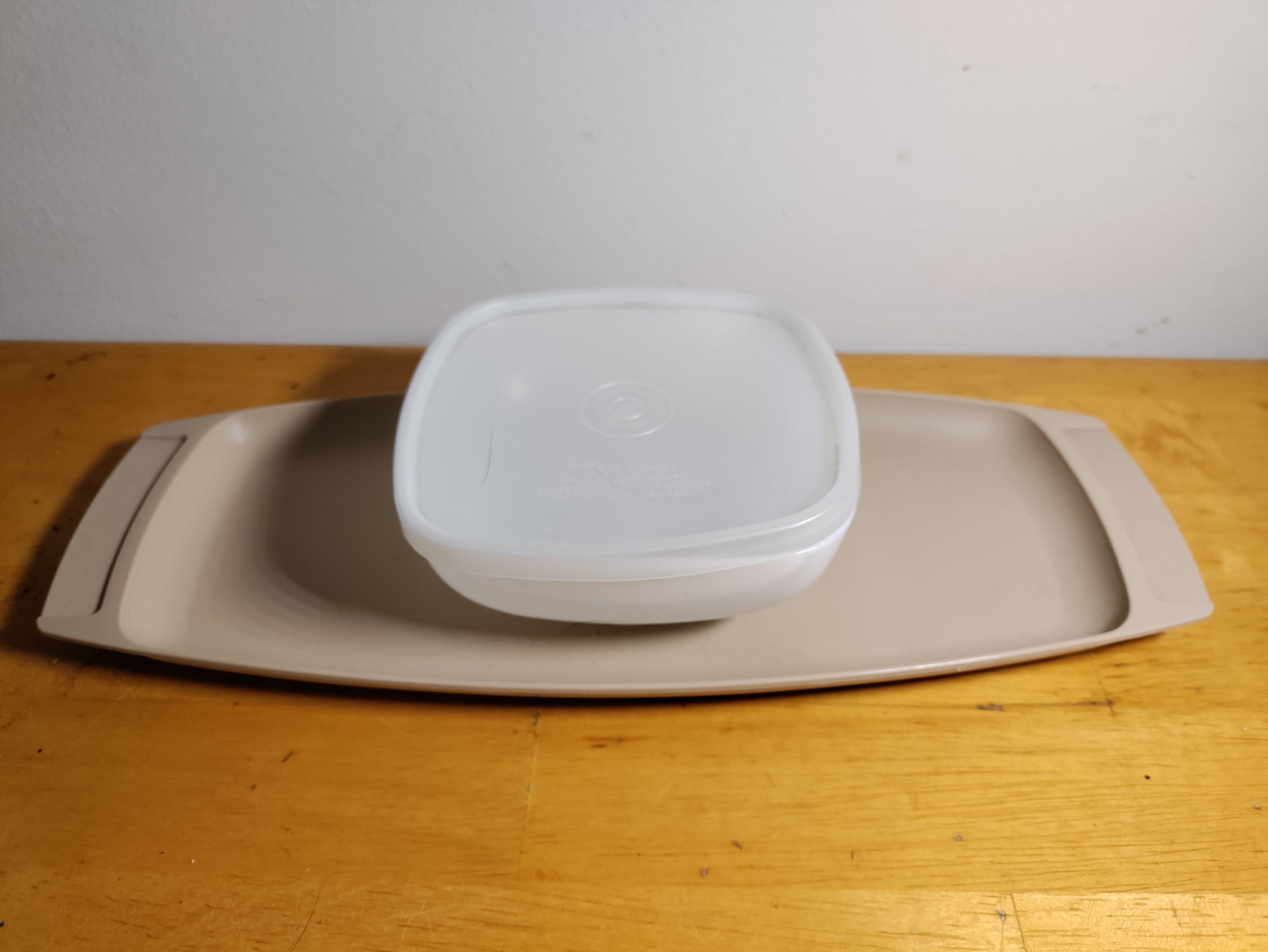 Tupperware Chip And Dip Party Platter, Vintage Party Trays, Hostess Gift /  Holiday Party Tray