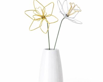 Narciso de alambre, regalo floral de primavera hecho a mano