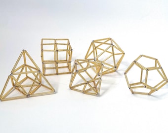 Adorno sólido platónico de geometría sagrada - Energía curativa de chakras - Decoración para salas de meditación y yoga