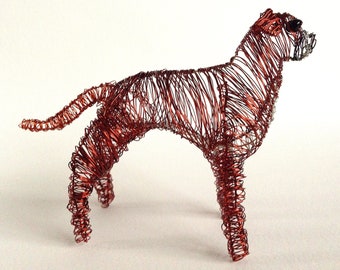 Wire dog, boxer statue, custom dog ornament, metal dog sculpture, dog lover gift, french/ british bulldog, rottweiler, dobermann, pit bull