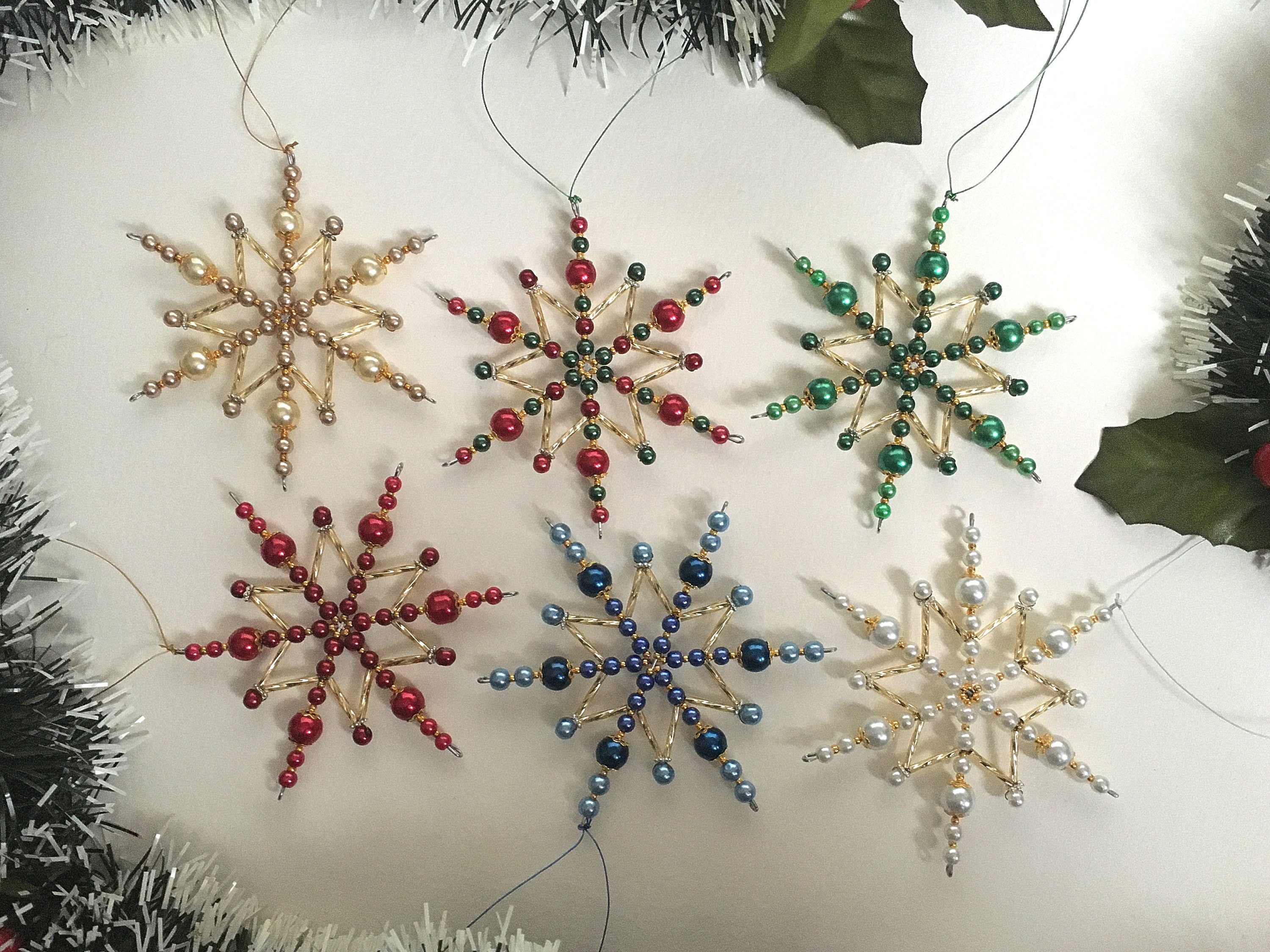 White Snowflake Garland, Christmas Snowflake Decorations, Christmas  Decorations, Christmas Garlands, Festive Bunting, Holiday Season Decor 