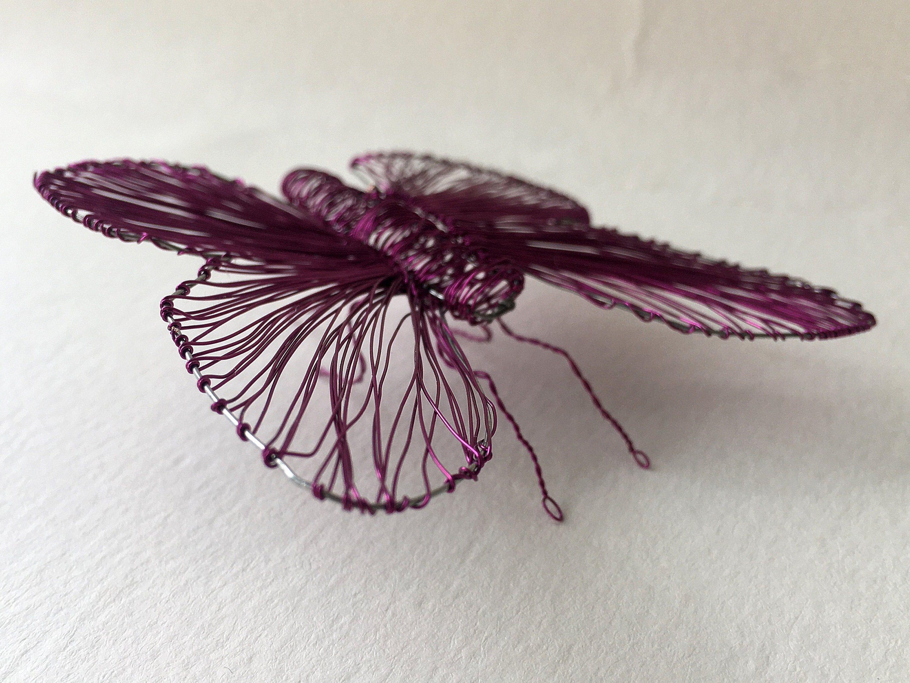 Wire Butterfly Sculpture: Pink Insect Figurine, Animal Lover Gift - Etsy