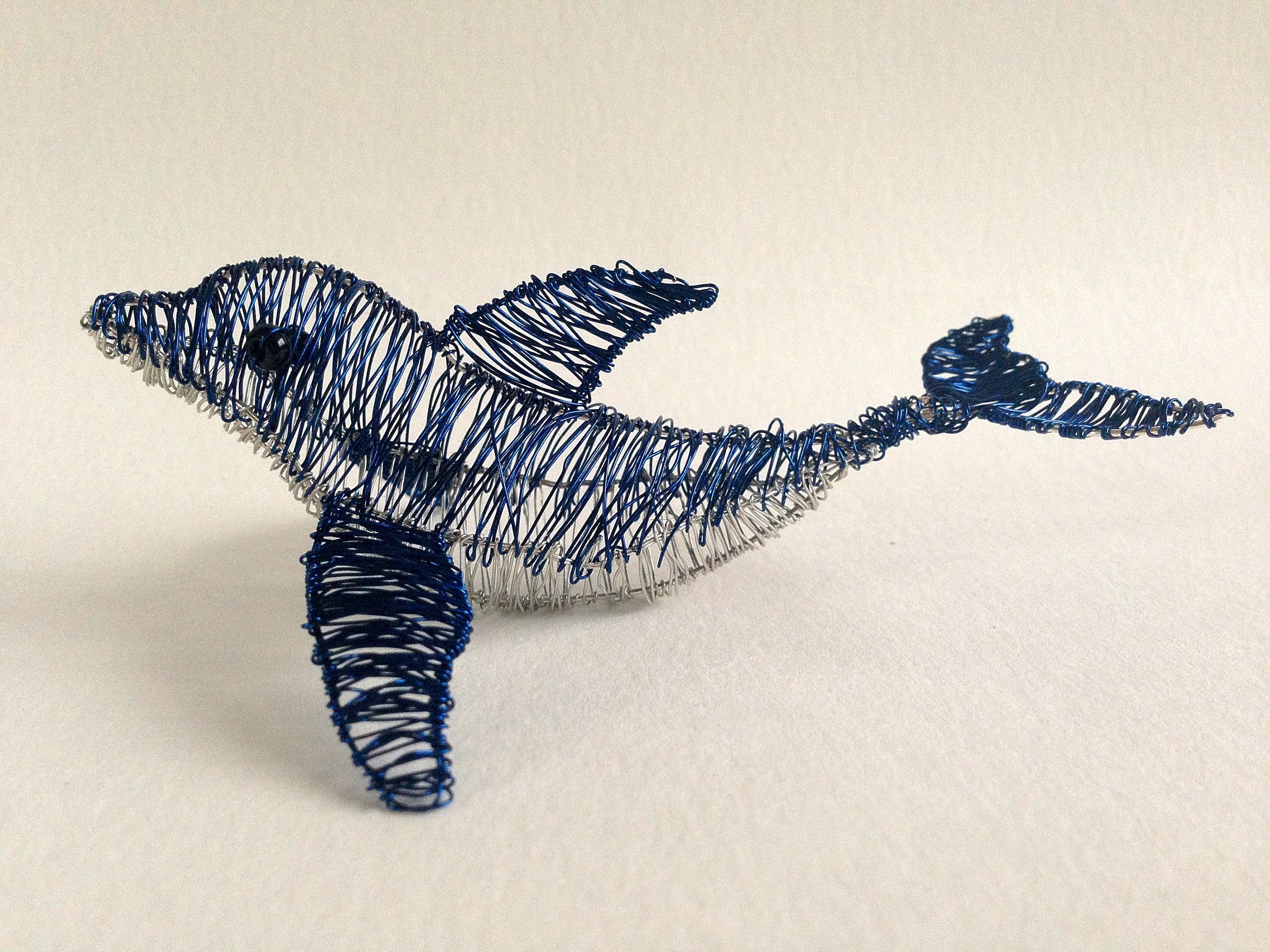 Wire Dolphin flipper Dolphin Ornament Marine Metal Art Etsy