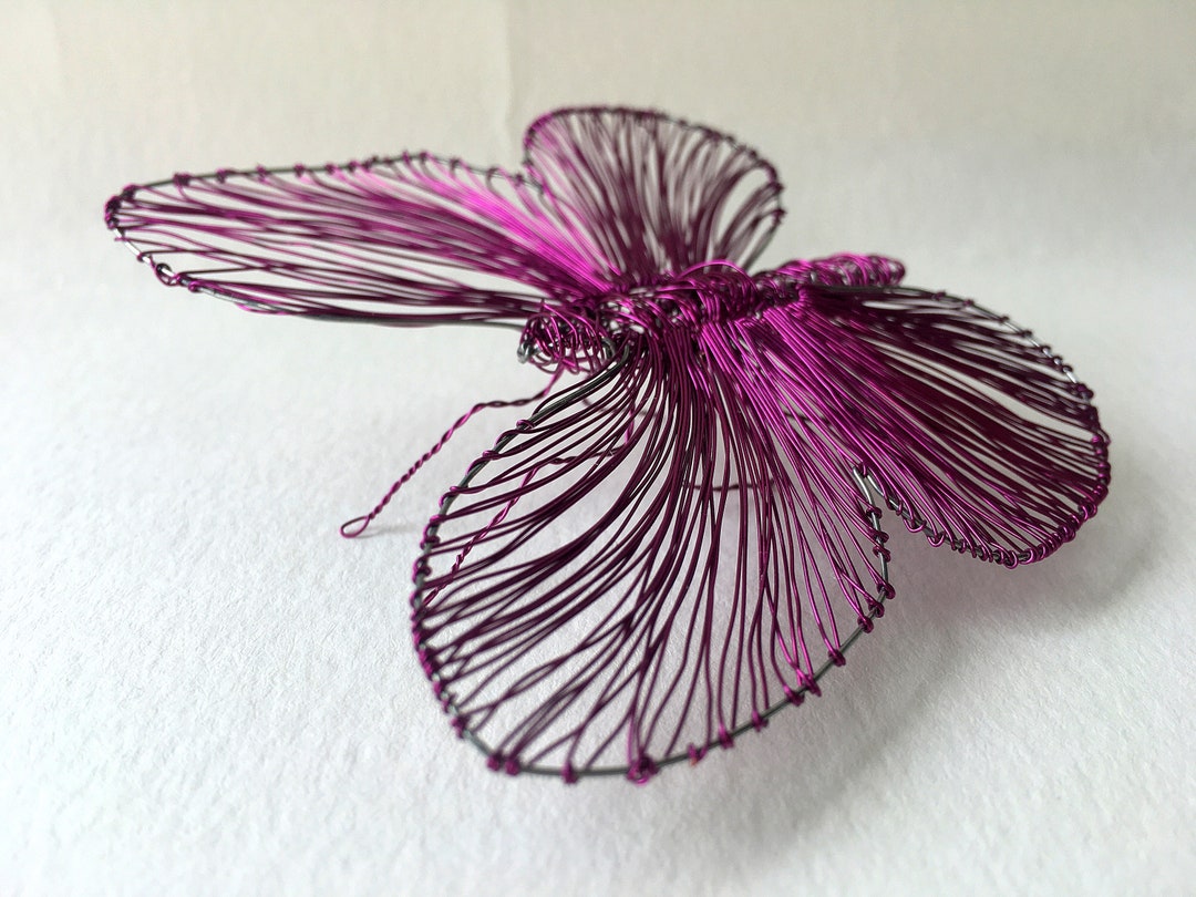 Wire Butterfly Sculpture: Pink Insect Figurine, Animal Lover Gift - Etsy