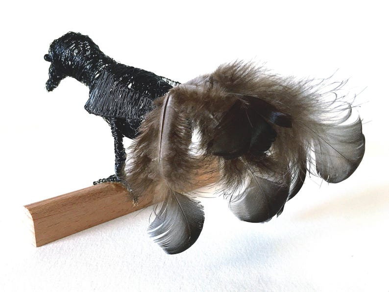 Wire Starling Sculpture, Handmade British Wildlife Decor image 7