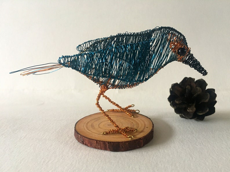 Kingfisher Sculpture copper Fun Animal Art, Unique Home Décor Etsy