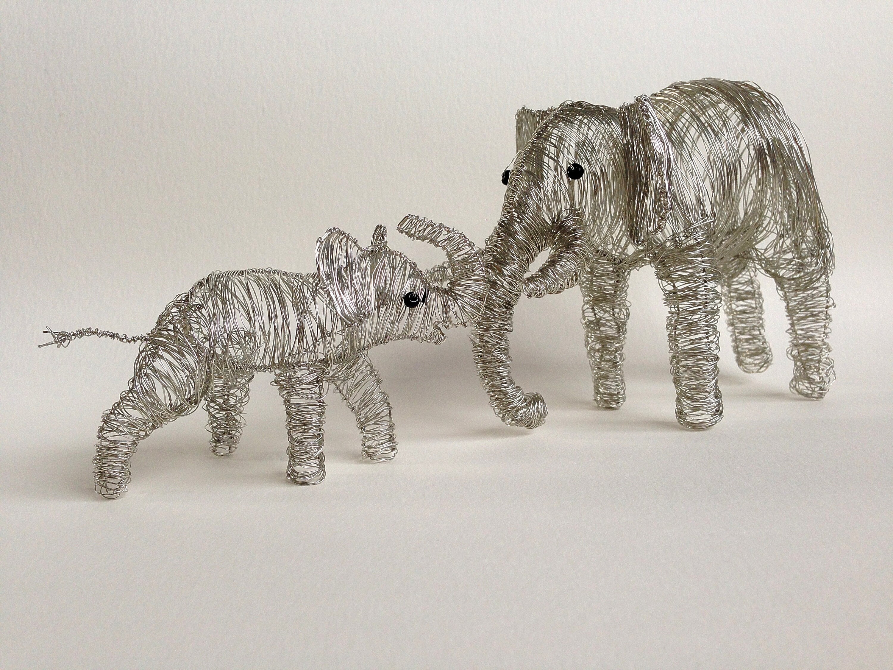 Wire Elephant dumbo Animal Sculpture Baby African Elephant Etsy UK