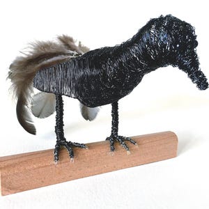 Wire Starling Sculpture, Handmade British Wildlife Decor image 4