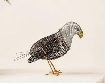 Wire Bald Eagle Sculpture, Handmade Bird Lover Gift
