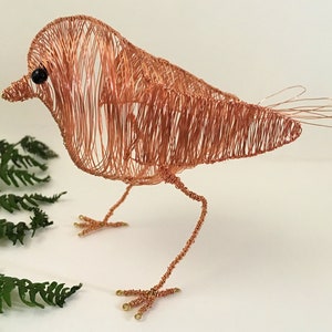 Robin ornament *Coop* large copper robin, handmade Christmas home décor