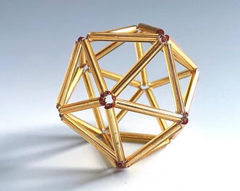 神聖幾何学プラトン立体セット - 手作りチャクラ吊り下げ装飾 - 正四面