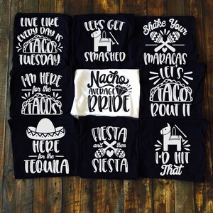 Fiesta bachelorette party shirts / fiesta bachelorette party / bridesmaid shirts / bride shirt / bridesmaid gift / bride gift / bachelorette