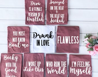 beyonce bridesmaid shirts
