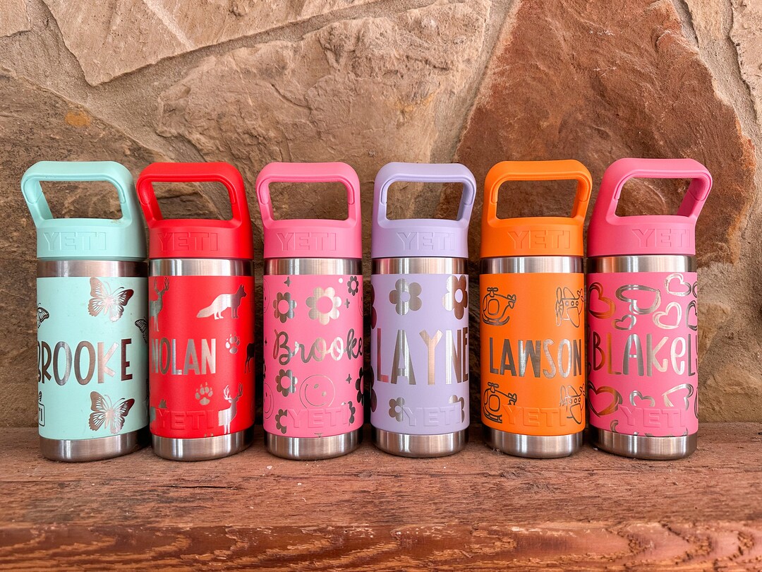 Custom Engraved 12oz Yeti Water Bottle for Kids - Personalized Full ...