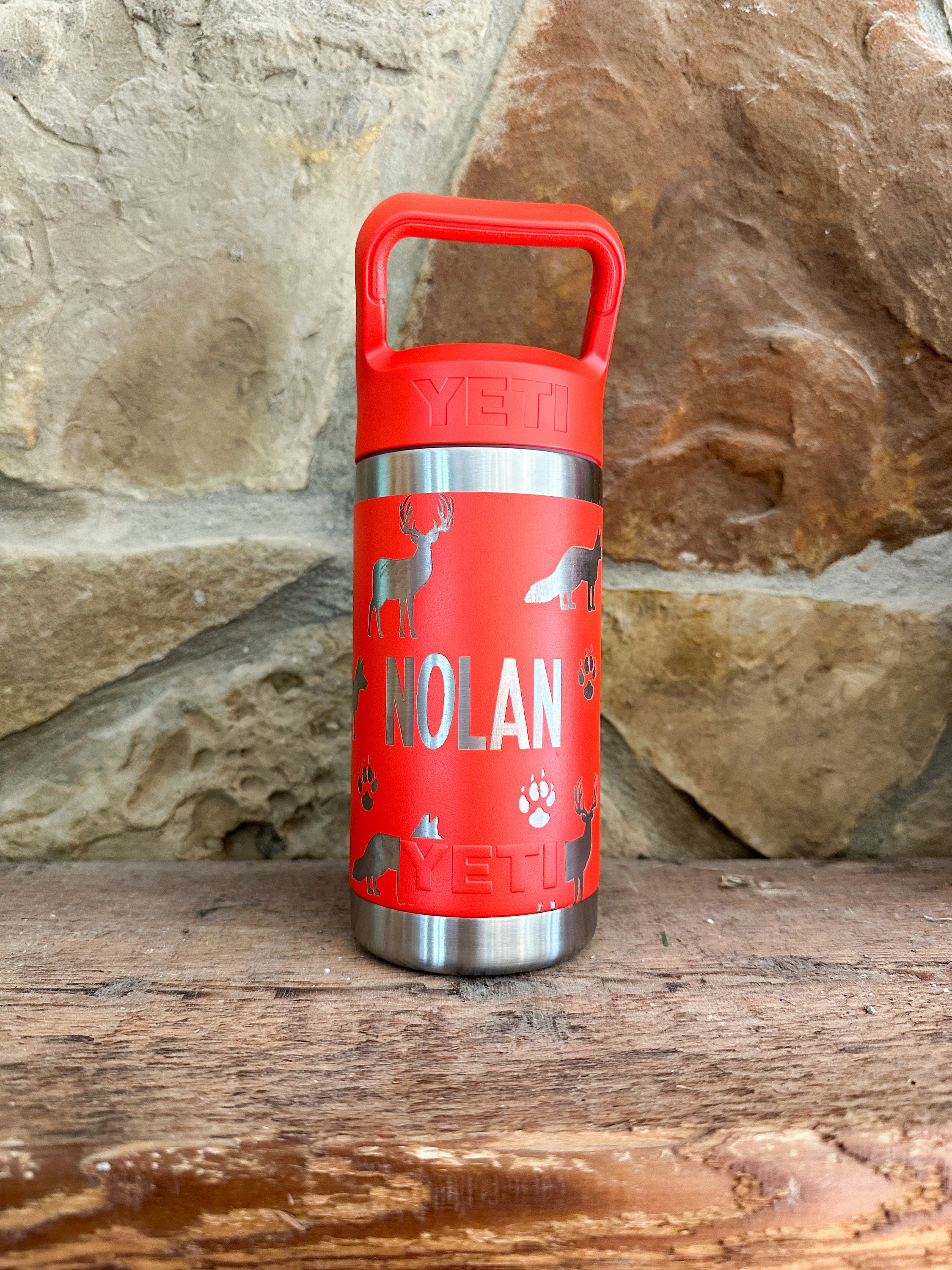 Custom Engraved 12oz Yeti Water Bottle for Kids - Personalized Full ...