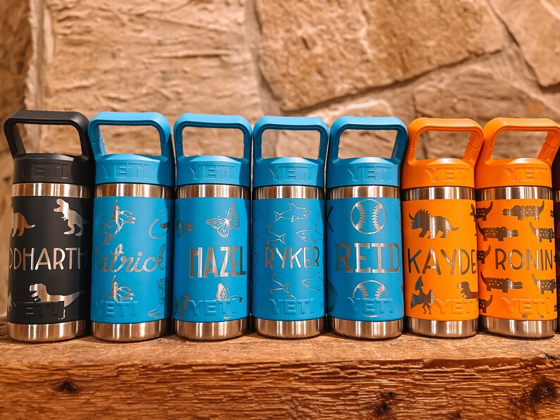 Customizable 12oz Yeti Kids Water Bottle - Engraved Full Wrap Stainless ...