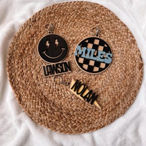 Backpack tag / backpack name tag / boys / girls backpack tag / girls bag tag / keychain / girls keychain / back to school / bag name tag