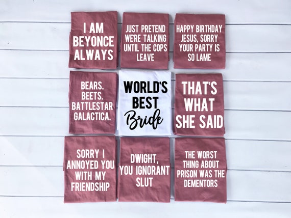 beyonce bridesmaid shirts