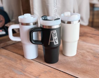 Engraved Tumbler for Kids, custom 14 oz Insulated Cup with Handle, Fun Birthday or Holiday Gift, kids tumbler with handle