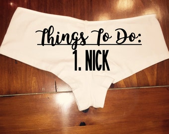 Things to do bachelorette party gift / bridal underwear / bridal lingerie / bridal panties / bachelorette lingerie