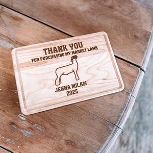 stock show buyers gift - board for livestock sale buyer - thank you gift for stock show sale