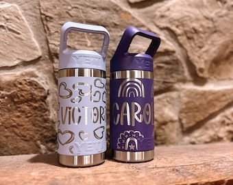 kids yeti engraved water bottle / full wrap yeti water bottle / back to school / 12oz kids water bottle / engraved kids tumbler