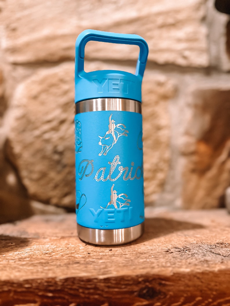 Customizable 12oz Yeti Kids Water Bottle - Engraved Full Wrap Stainless ...