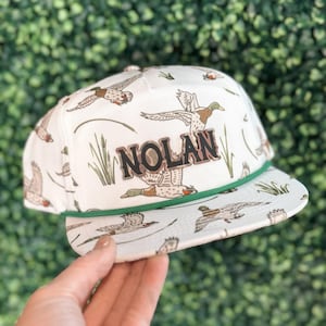 Personalized Leather Patch Snapback Hat for Boys, Toddlers & Youth - Custom Name Roper Cap - easter basket stuffer
