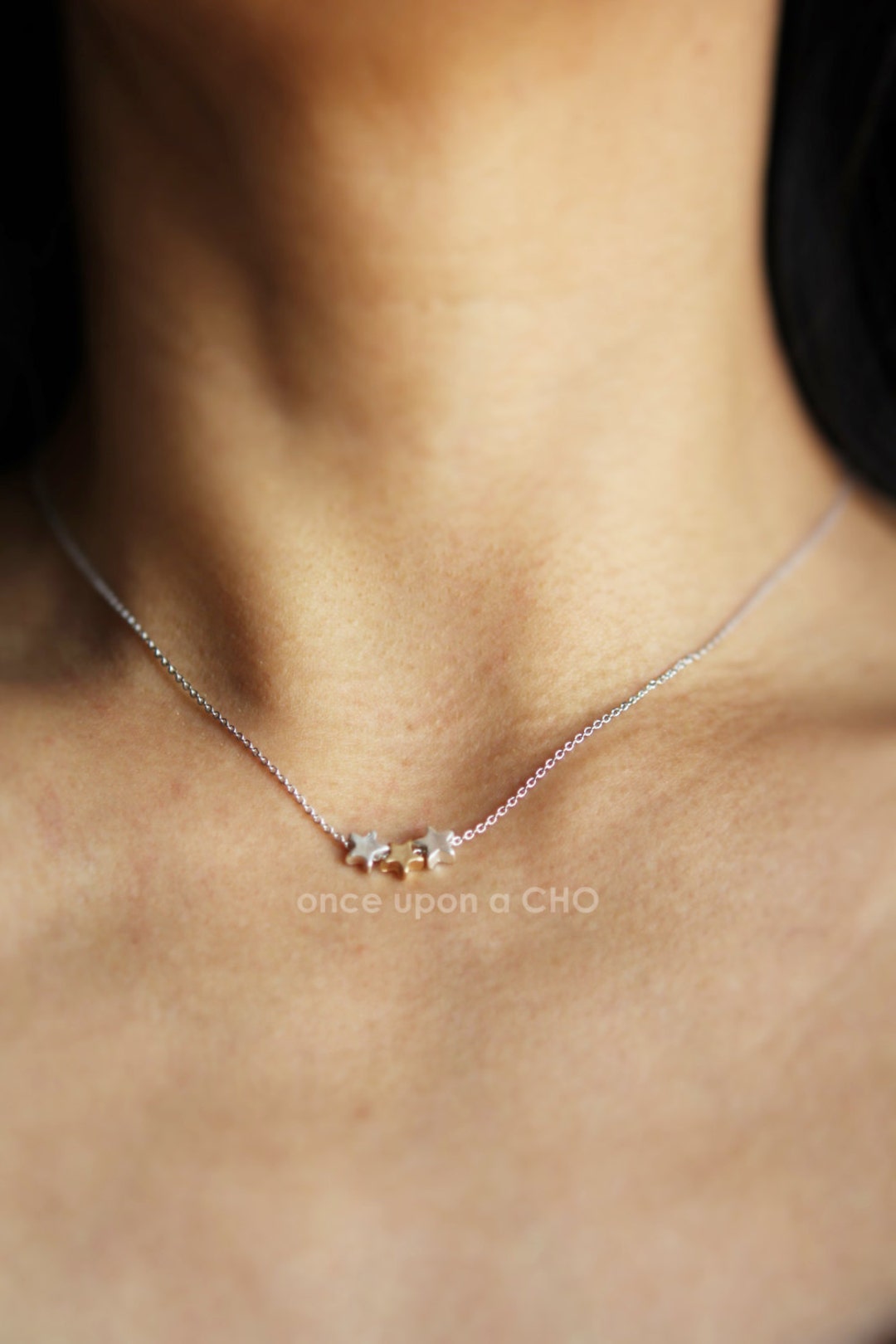 3 Star Necklace | Yesterday Today & Tomorrow Delicate Tri