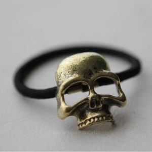 Cool Black SKULL Hair Tie Goth Gothic Halloween Darth Vader image 2