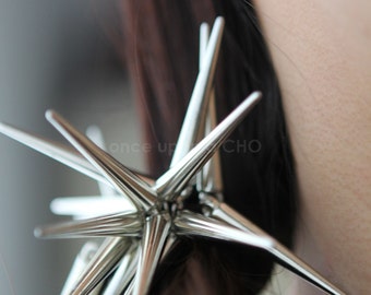 Spikey Spike Hair Tie in silver or gold finish | statement hair jewelry