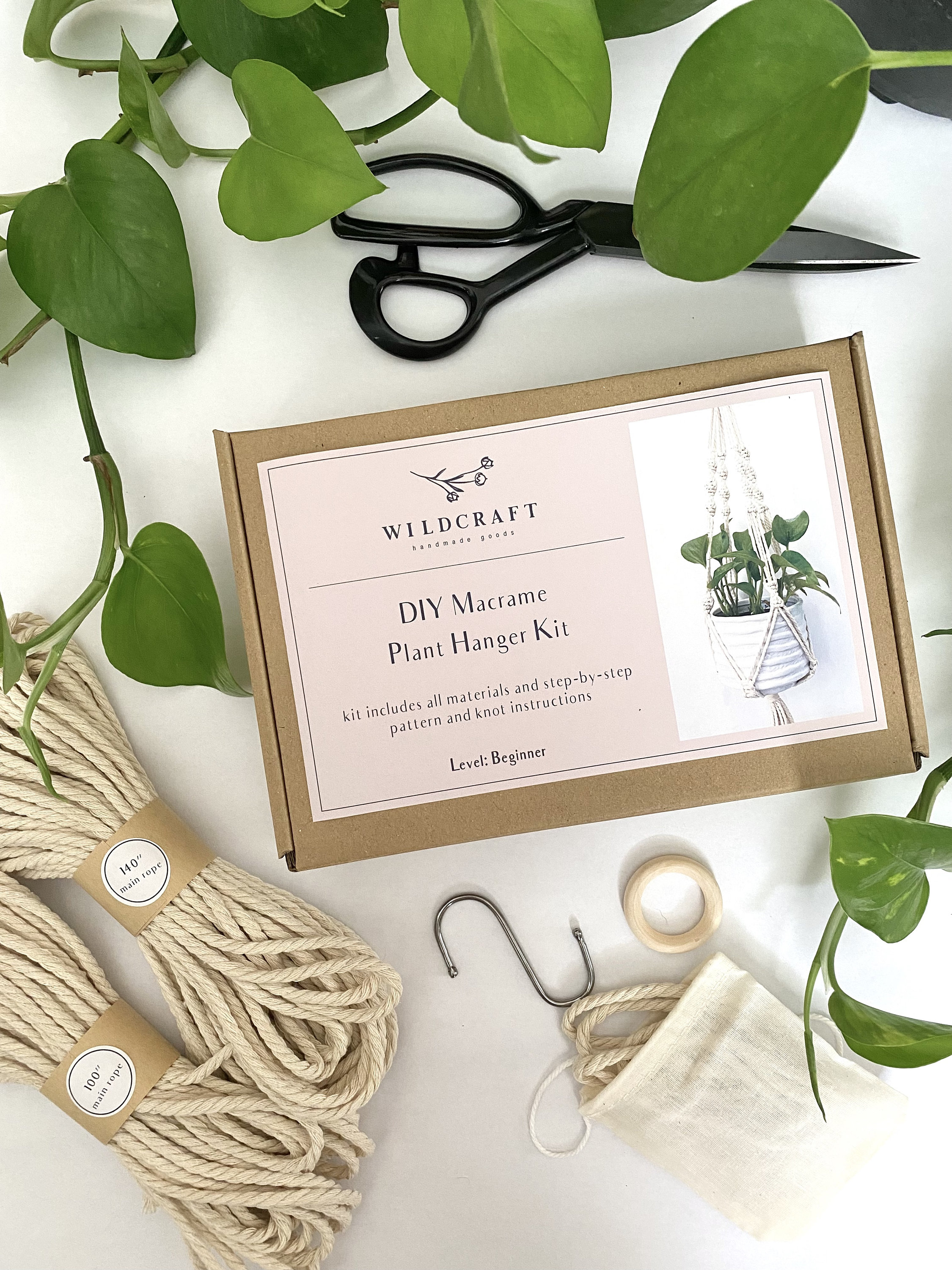DIY Macrame Plant Hanger Kit, Macrame Gift Kit, Learn to Macrame ...