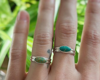 Handmade Sterling Silver & Kingman Turquoise Ring: Choose Your Stone - Handmade Artisan Jewelry