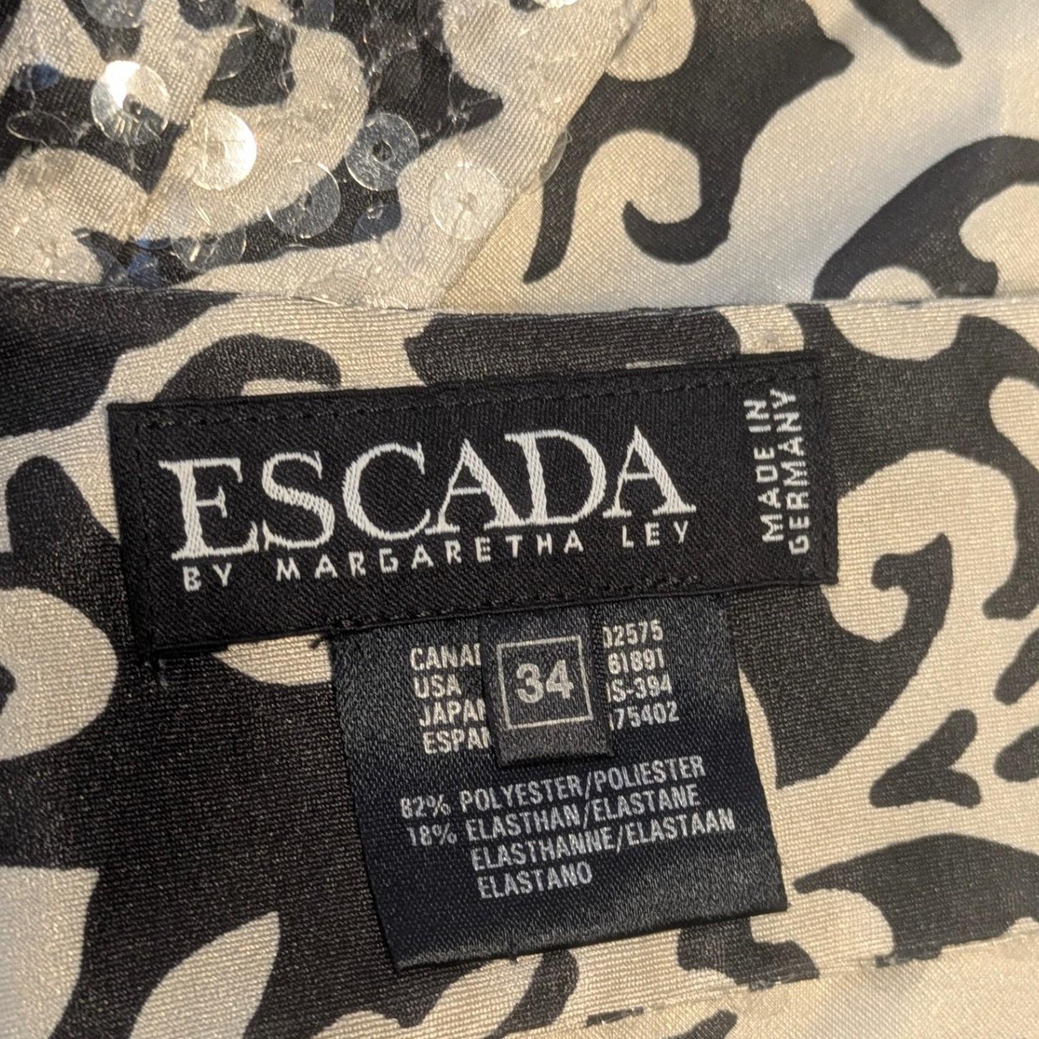 ESCADA 1980\'s Vintage Wide‎ Waist Belt Sequin Patterned Statement Belt size 34 Escada Vintage Leather Iridescent Sparkling Cheetah Print  main image 3