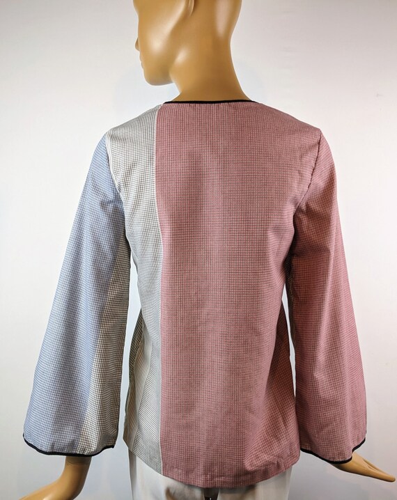 Bugaboo 70s cotton flare sleeve blouse geometric … - image 7